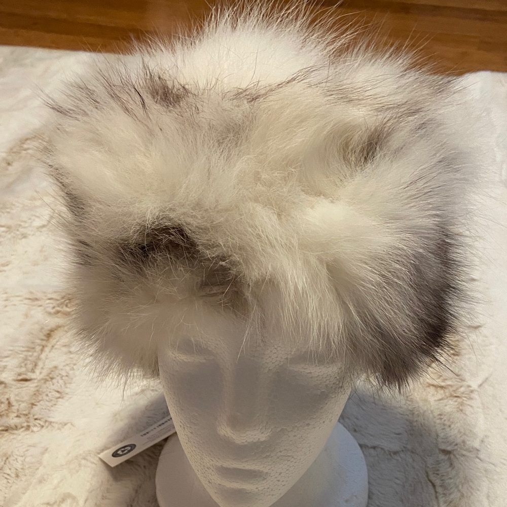 Luxurious Cream and Brown Fur Hat